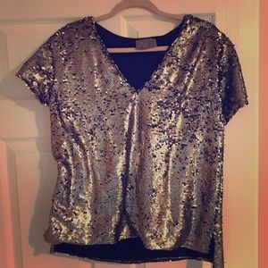 Anthropologie Sequin Top